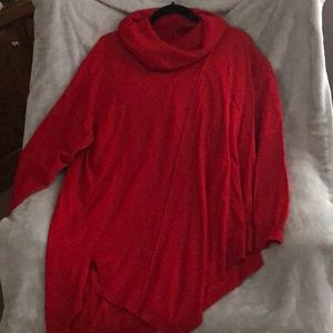 Size 18/20W Red cowl neck sweater